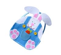HOODANCOS Easter Bunny Bag Blue Cloth Pouch Candy Storage Pouch Cartoon Rabbit Shape Treat Bag for Party and Holiday Present Packaging
