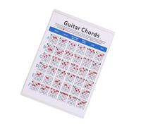 HOODANCOS Electric Guitar Chord Spectrum Copper Plate Paper Guitar Training Chord Fingering Practice Chart for Beginners Students Teacher Use S Lightweight Guide