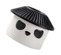 HOODANCOS Elegant Small Ceramic Strainer Portable Loose Leaf Infuser for Home Office Tearooms Vintage Style Tea Filter Easy to Clean and Practical