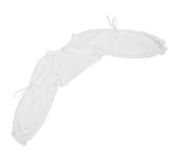 HOODANCOS Elegant White Detachable Fake Collar Made of Soft Chiffon with Long Sleeves Shawl Design, Comfortable and Stylish Autumn and Winter Blouse False Collar for Women