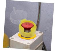 HOODANCOS Emergency Stop Button Cover with High Impact Resistance Wall Switch Protector Guard for Safety Easy Installation Compatible with Various Button Switches Yellow