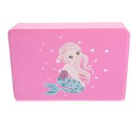 HOODANCOS Eva Non-slip Yoga Block for Dance Training, Pink Mermaid Pattern, High Compression Resistance Brick for Pilates and Home Exercise, Yoga Support Tool