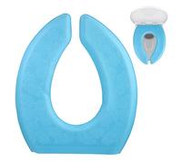 HOODANCOS EVA Toilet Seat Cushion U-Shape Thickened Self-Adhesive Mat for Bathroom Pedestal Pan Pad Comfortable Warm Blue Cover