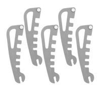 HOODANCOS Eyeglass Frame Adjustment Tool Kit and Arc-shaped Nose Pad Adjustment Tool 5pcs with Dual-angle Curvature Scales Compact Plastic Design for DIY Glasses Repair for Commuters