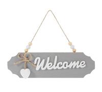HOODANCOS Farmhouse Wooden Welcome Sign Hanging Wooden Welcome Sign Wooden Welcome Sign Wall Hanging Welcome Sign Grey Welcome Sign Small Welcome Sign