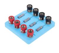 HOODANCOS Fixed Resistor Experiment Board with Screw Terminal and Insulated Plastic Base for Precise Measurement, Safe Classroom Experience, for Physics Experiments in Middle School Labs