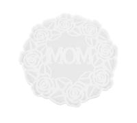 HOODANCOS Flexible and Reusable Silicone Mold Wreath Shaped Cup Mat Mold for Mother's Day for Epoxy Crafts and Home Decoration