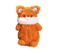 HOODANCOS Fluffy Cartoon Fox Pencil Case Kawaii Plush Stationery Storage Bag for Children Portable Boys and Girls’ Cute Pen Pouch School Supply Organizer