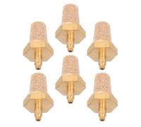 HOODANCOS Fog Machine Filter Nozzle M5 Easy Installation Universal Compatibility 6pcs Copper Air Exhaust Muffler Pneumatic Silencer Brass Noise Reducer for Event Venues