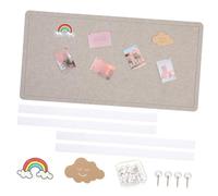 HOODANCOS Foldable Large Felt Bulletin Board Deep Camel Sturdy Wrinkle Resistant Felt Pin Board with Pushpins for Office Home School Notice Photo Display