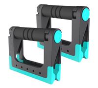 HOODANCOS Foldable Push-Up Bars Exercise Plate for Men and Women, Multi-Functional Home Gym Equipment with Abdominal Muscle Training Support, Black and Blue Push-Up Stand for Chest and Core