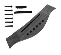 HOODANCOS Folk Guitar Bridge Rosewood with Pins Saddle Nut Complete Acoustic Guitar Accessories Kit for String Anchoring and Tone Practical Replacement Parts Random Color