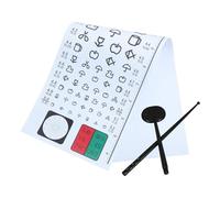 HOODANCOS Friendly Eye Chart Test for Vision Screening with Illustrations, Plastic Material, Eye Examination Chart Suitable for Home and School Use