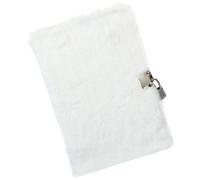 HOODANCOS Girl Diary with Lock and Key Plush Notebook 8.25x5.50x0.79in Delicate Adorable Plush and Paper Design for Recording Plans and Writing Diaries for Bedrooms and Study Rooms