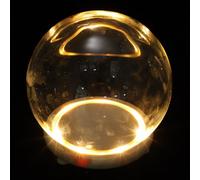HOODANCOS Glass Dome Cover and Landscape with Wooden Base Glowing Design for Small Decorative Items for Home Room Decorations and Handicraft Creation