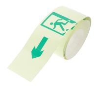 HOODANCOS Glow-in-the-dark Warning Tape 5x120cm Self-luminous Safety Decal for Apartment Hallways Emergency Exit Direction Sticker Industrial Safety Signs