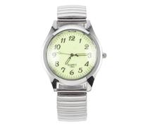 HOODANCOS Glow the Dark Watch with Expansion Band Wristwatch for Elderly Digital Watch, Comfortable Skin-Friendly Stainless Steel Material, Lightweight Design Suitable for Occasions