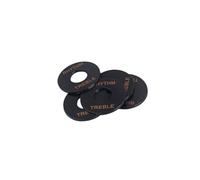 HOODANCOS Gn601 Black Rhythm Treble Washer Ring Set for Electric Guitar - Toggle Plate Replacement Part Stick-On Guitar Gear Accessory 5pcs Rhythm Treble Switch Plate