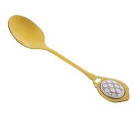 HOODANCOS Gold Stainless Steel Small Tea Spoon for Coffee and Dessert Ergonomic Handle Smooth Head Portable Afternoon Tea Stirring Spoon for Iced Drinks and Cakes