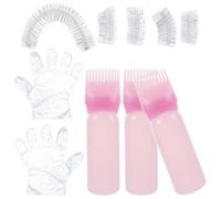 HOODANCOS Hair Dye Kit Hair Coloring Tools for Home and Salon Use and Bleaching Accessories with Brush Tinting Bowl Gloves Shower Cap and Ear Cover in Pink