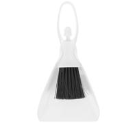 HOODANCOS Hand Held Broom and Dustpan Set Efficient Cleaning Small Animal Cage Brush and Pan Plastic White for Hamster and Guinea Pig Cage Cleaning