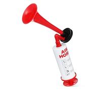 HOODANCOS Handheld Red Air Horn Portable Cheer Prop Loud Noise Maker for Sports Events and Parties Plastic Construction Easy Manual Pump Operation