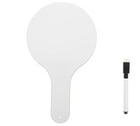 HOODANCOS Handheld Whiteboard Answer Paddle with Handle and Dry Erase Pen Double Sided Portable Writing Board for Students Classroom Use Practical Drawing and Assessment Tool