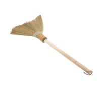 HOODANCOS Handmade Vietnamese Corn Broom with Removable Wooden Handle Soft Natural Corn Whisk Bristles Multi-Purpose Indoor and Outdoor Sweeping Brush for Sidewalk Garden Courtyard Garage