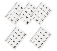 HOODANCOS Handpan Drum Scale Stickers 5Pcs White Number Musical Note Labels for Handpan and Tongue Drum Training Accessories for Beginners Practice