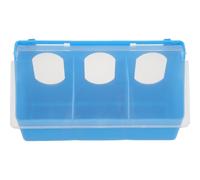 HOODANCOS Hanging Pigeon Feed Box with Lid Multi-Functional Bird Feeder Sturdy Plastic Wear-Resistant Container for Parrots Small Birds 9.8X5.5X3.5 Inch for Cages