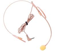 HOODANCOS Headset Microphone with Flexible Boom, Wired Head-Mounted Mic for Stage Performance and Use with Megaphone, ABS Skin-Coloured Portable Microphone for Teachers and Tour Guides