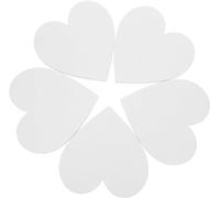 HOODANCOS Heart Shape Canvas Panels 5Pcs 6 Inch Cotton Artist Paper Board for Oil Acrylic Tempera Painting DIY Art Supplies