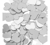 HOODANCOS Heart-Shaped Art 100pcs Silver Wall Acrylic Decorative Mirror Decal for Decoration Home Living Room Bedroom
