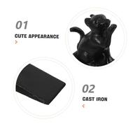 HOODANCOS Heavy Duty Cast Iron Cat Door Holder Anti-Skid Decorative Door Stopper for All Floor Surfaces Weather Protection and Stable Secure Hold Rustic Doorstop for Home Use
