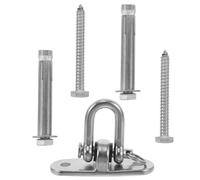 HOODANCOS Heavy Duty Stainless Steel Swivel Hooks for Hanging Hammocks and Porch Swings Rotatable Ceiling Mount Hardware with Secure Suction Plate Indoor Outdoor Hanging Chair Hangers