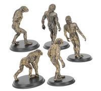 HOODANCOS Human Evolution Model Plastic Figures Educational for Boys Role-playing Learning Tools Reusable Primitive Design Man Statues