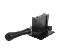 HOODANCOS Iron Refining Mold Precious Reversible Wire Plate Ingot Mold Black Refined European Style Modern Metal Casting Easy Cleaning 4 Hole Sizes Deep Groove with Wood Handle for Metal