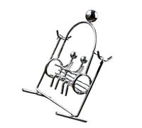 HOODANCOS Iron Swinging Balance Ball Figurine Desk Ornament Creative Kinetic Art Craft for Home Office Decoration Educational Pendulum Motion Gift for Couples and Friends