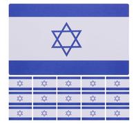 HOODANCOS Israel Flag Sticker Roll Self Adhesive Patriotic Labels for Water Bottles Journals Scrapbooking Car Laptop Decals