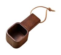 HOODANCOS Japanese Walnut Wood Coffee Measuring Spoon Precise Scoop for Ground Coffee Beans Flour Tea Powder Baking Cooking with Elegant Dark Finish