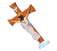HOODANCOS Jesus Statue Decorative Figurine for Living Table Bedroom Wall Blessed Christian Ornament Religious Catholic Home Decor Gift