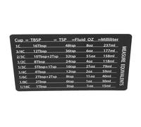 HOODANCOS Kitchen Conversion Chart Magnetic Design Black PVC with Reusable Scale Board for Cooking and Baking