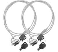 HOODANCOS Laptop Lock Security Cable and 360 Degree Rotatable Feature 2 Sets with Alloy Material Lightweight Design for Notebook and Tablet Anti-theft Protection