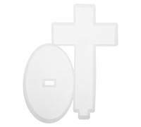 HOODANCOS Large Mould Cross Silicone Mold for Hobbyists and Artists White Vintage Unique Artistic Silicone Suitable for Candle Making and Home Decor Crafts Soap Ornament