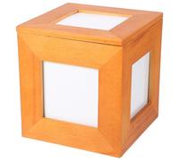 HOODANCOS Large Photo Wooden Box with Detachable Multi-photo Frame Keepsake Storage for Desk and Home Décor, Family Picture Cube Souvenir Display