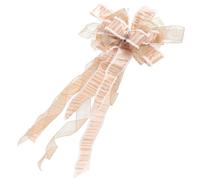 HOODANCOS Large Rose Gold Edge Xmas Treetop Bowknot Christmas Tree Bow Decoration for Holiday Scene Layout and Party Decor