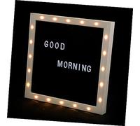 HOODANCOS Led Office Chalkboard Wooden Message Board Letters Felt Board for Decor Signs