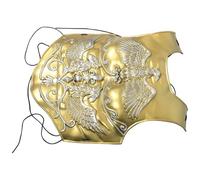 HOODANCOS Lightweight Comfortable Plastic Medieval Knight Breastplate Armor for Men and Women, Golden Cosplay Armour with Realistic Design, for Halloween Dress and Performing Events