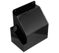 HOODANCOS Lockable Acrylic Suggestion Box with Side Pocket and Black Modern Design, Lightweight Comment Box for School Fundraising and Raffles, 9.31 X 8.33 X 5.23 Inch
