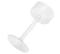 HOODANCOS Long Stem Glass Candle Holder White Reusable Decorative Ornament Elegant Candlestick for Home Decor Birthday and Christmas Table Centrepiece